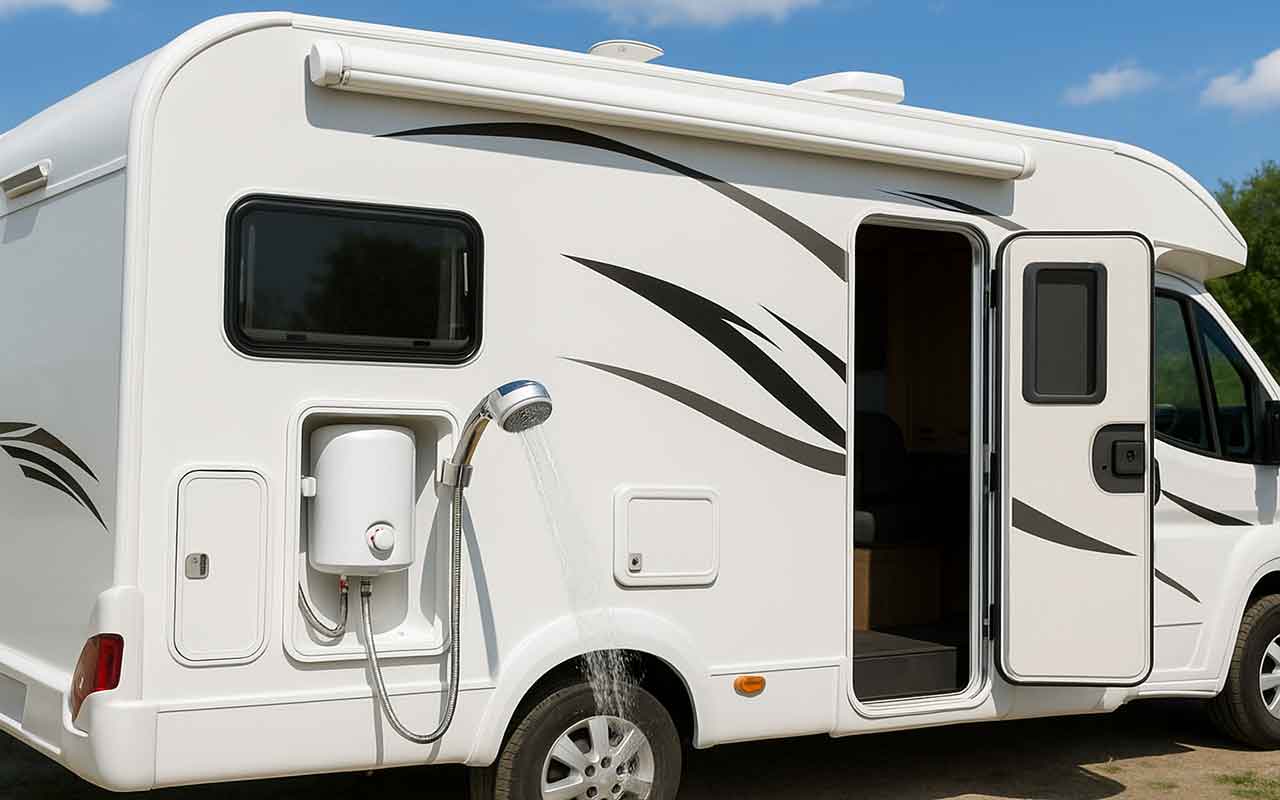 types de douches chauffantes pour camping-car